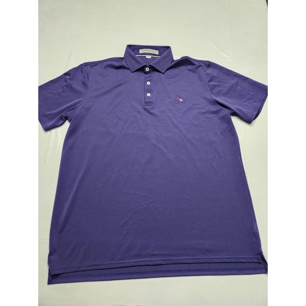 Holderness & Bourne Polo Shirt Mens XL Purple Macdonald Golf Performance Stretch